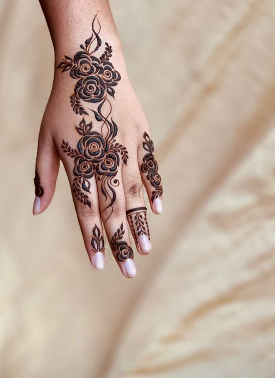 Bold Rose Arabic Mehndi